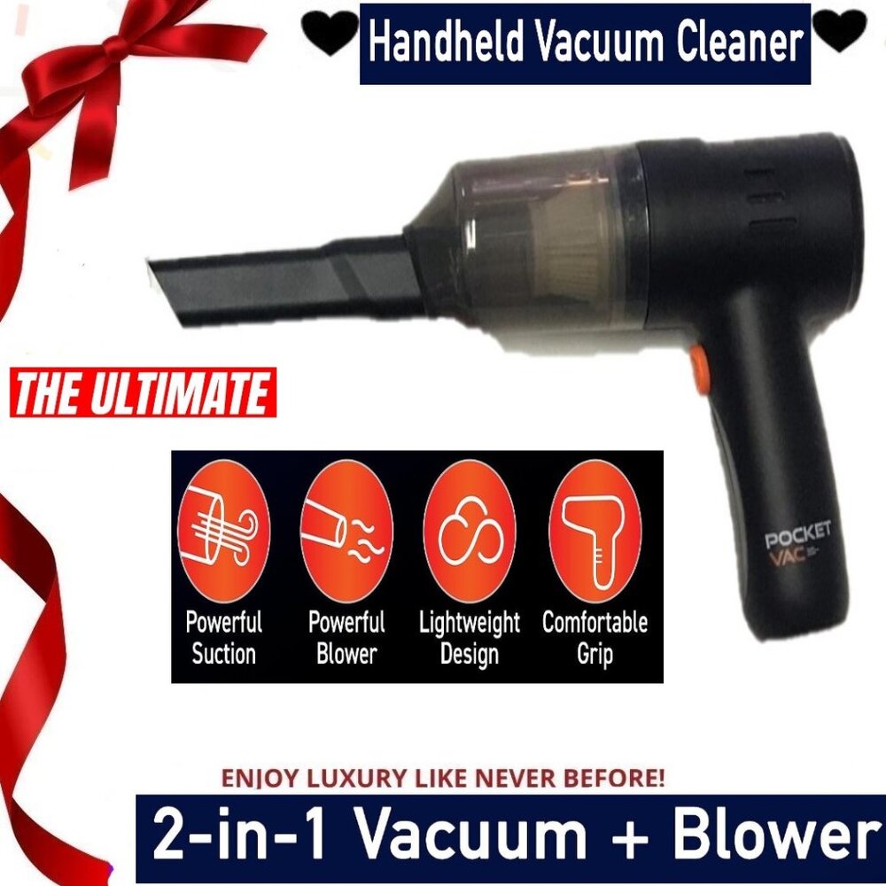 📢 Wireless ➕🆒 HANDHELD VACUUM Rechargeable VACUUM CLEANER Portable 💸BUY NOW‼️